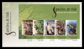 Dr Who 2009 Australia Fdc Joint Issue Norfolk Island Species At Risk S/s E68273