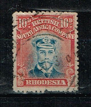 Rhodesia / B.  S.  A.  Co 1913 10d Blue & Red C.  V Us$100.  00 Postage