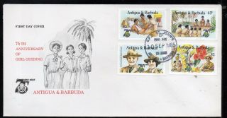 Antigua And Barbados 1985 75th Anniversary Ofgirl Guides First Day Cover