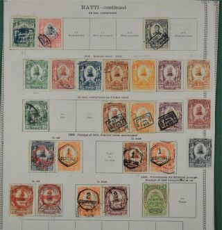 HAWAIIAN ISLANDS AND HAITI HAYTI STAMPS SELECTION OF ISSUES ON 7 PAGES (W29) 6