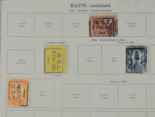 HAWAIIAN ISLANDS AND HAITI HAYTI STAMPS SELECTION OF ISSUES ON 7 PAGES (W29) 8