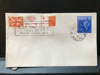 1971 Postal Strike - Special Courier Mail Cover - Malta - Ref240