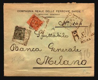 Italy 1894 Registered Cover / Wax Seal / Light Tears & Creases - Z16478