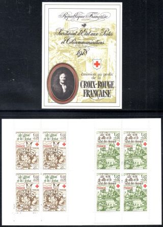 France 1978 Red Cross Fund Booklet Fables Of La Fontaine Sg.  2286/2287 (mnh)