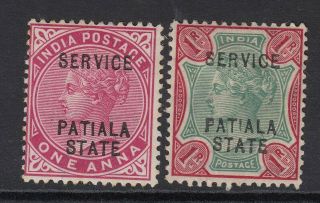 Ics Patiala Official Sgo20/o21 1902 Set Of 2 M/mint