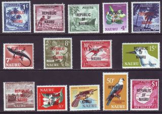 Nauru 1968 Sc 72 - 85 Mnh Set