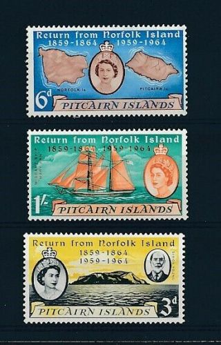 D223582 Return From Norfolk Island Mnh Pitcairn Islands