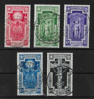 Italy 1933 Complete Set Of 5 Stamps Sass 345 - 349 Cv €350