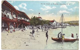 Hawaii Early Vintage Post Card Waikiki Hand - Tinted