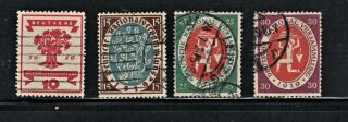 Hick Girl Stamp - German Stamps Sc 105 - 08 1919 Issues R494