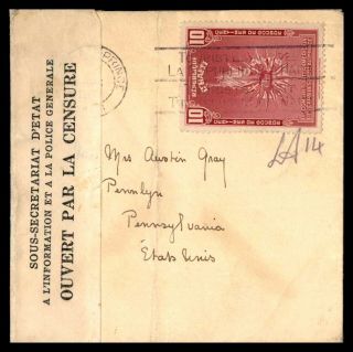Mayfairstamps Haiti Censored Port Au Prince To Pennlyn Pennsylvania Cover Wwb439