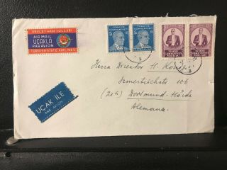 Turkish State Airlines Air Mail Cover To Germany - Ref198