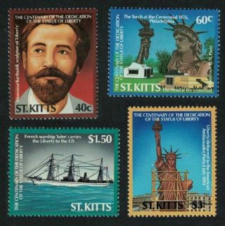 SPECIAL LOT St Kitts 1986 193 - 6 - Statue of Liberty - 50 Sets of 4v - MNH 2