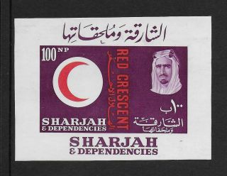 1963 Sharjah: Red Cross Centenary Complete Set Sg27 - 32,  Minisheet Sg Ms32a Mnh