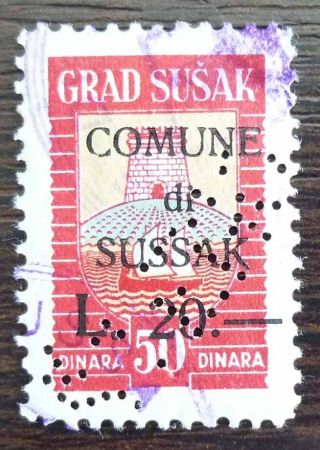 Wwii Italy - Rare Revenue Stamp R Slovenia Yugoslavia Croatia Fiume Trieste J28