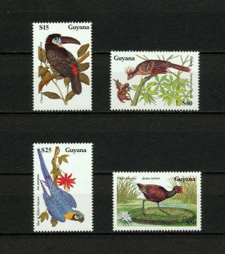 (bird 061) Guyana 1990 Mnh Birds