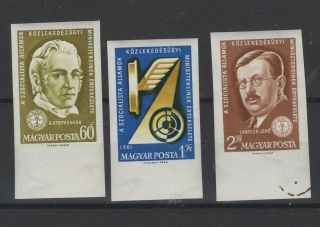 Hungary,  Magyar,  Stamps,  1961,  Mi.  1769 - 1771 B.