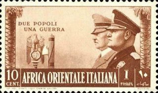 Ebs Italian East Africa 1941 Hitler - Mussolini Italian - German Alliance 10c Mnh
