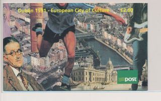 Lk77652 Ireland 1991 Dublin Culture City Fine Booklet Mnh