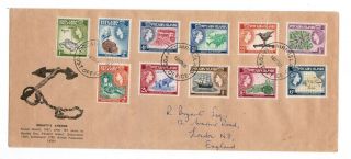 Pitcairn Island 1960 Definitive Set Of 11 Values On Cover