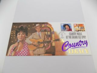 First Day Cover Country Legacy Patsy Cline & Hank Williams At The Grand Ole Opry