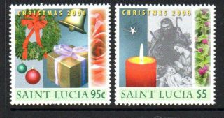 St Lucia Mnh 2008 Sg1374 - 1375 Christmas