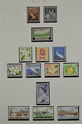 Cook Islands Zealand Stamps Selection On Page (z44)