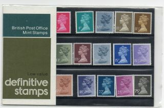 Gb 1981 Machin 2 1/2p - 75p Definitive Presentation Pack No.  129a Vgc Stamps