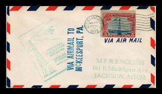 Dr Jim Stamps Us Cleveland Ohio First Flight Air Mail Cover 1929