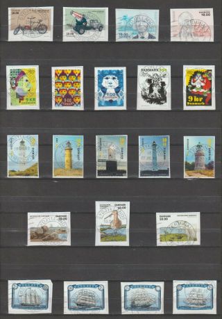 21 Danish Stamps With Very Fine Cancellations - 6 Complete Series