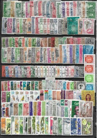 Stock Page Of British Commonwealth Stamps - Approx 200 Vfu (bc36c)