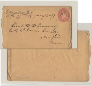 Usa Printed Cover,  Civil War Era,  Sent To Lieut Guernsey 4th Iowa Calvary (5175