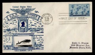 Dr Who 1945 Fdc Navy Military Crosby Wwii Patriotic Cachet E51724