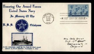 Dr Who 1945 Fdc Navy Military Crosby Wwii Patriotic Cachet E51721