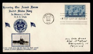 Dr Who 1945 Fdc Navy Military Crosby Wwii Patriotic Cachet E51720