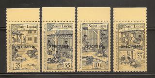 Saint Lucia Sc 706 - 709 150th Anniversary Of Saint Lucia.  Specimen.  Mnh