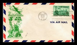 Dr Jim Stamps Us First Day Cover Statue Of Liberty Air Mail Ioor Cachet C35