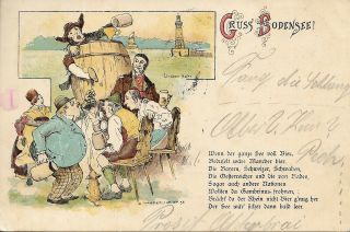 Germany (bayern) - 1899 Vintage Postcard Send To " Wolnzach "