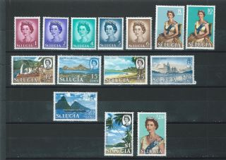St Lucia 1964 - 9 Umm Definitives Sg 197/210