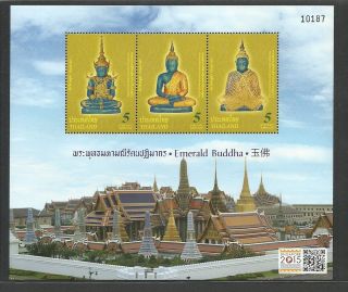 Thailand 2015 Mnh Souvenir Sheet Vesak Day Overprint Singapore 2015