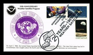 Dr Jim Stamps Us Weather Satellites 25th Anniversary Space Cover 1985
