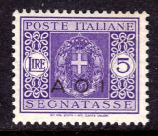 Italian East Africa Postage Due J11 5l Violet,  1941,  F,  Nh