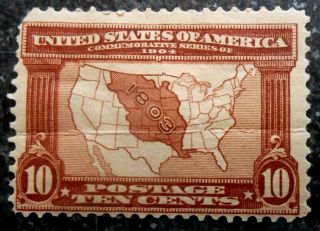 Buffalo Stamps: Scott 327 Louisiana Purchase,  Hr/og & Fine,  Cv = $130