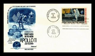 Dr Jim Stamps Us Apollo 11 Man On Moon Air Mail First Day Cover Scott C76