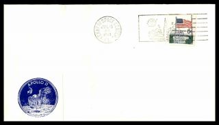 Mayfairstamps Us Space 1969 Apollo 11 July 16 Stick On Cachet Cover Wwb_36799