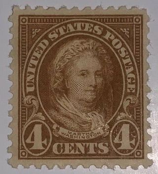 Travelstamps: 1922 - 26 Us Stamps Scott 556 Og Lightly Hinged Moglh 4 Cent
