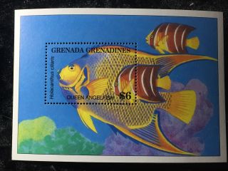 Scott 1692 - 1693 Grenada Grenadines Stamps/souvenir Sheets Mnh Fish