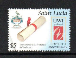St Lucia Mnh 2008 Sg1369 60th Anv Of The University Of The West Indies