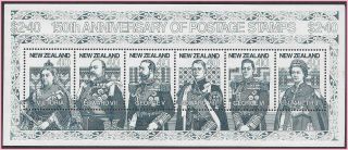 Zealand 1990 • Qeii 150th Anniversary Penny Black «mnh» Sg Ms1568 [1052]