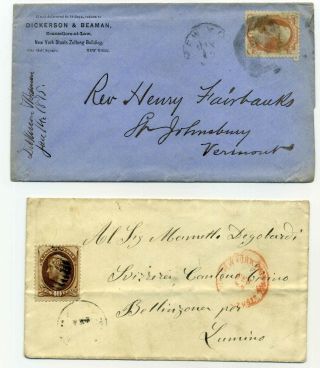 5 Continental Bank Note covers,  Sc 156,  157,  158,  159 and 161 2